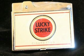 Vintage Continental Japan Lucky Strike Cigarette Lighter 2 1/8 "