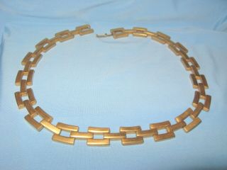 Vintage 1994 Metropolitan Museum Art Mma Gold Plate Egyptian Link Necklace