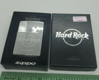 Zippo Hard Rock Cafe Baltimore Chrome Lighter Bradford,  Pa Usa 3 14