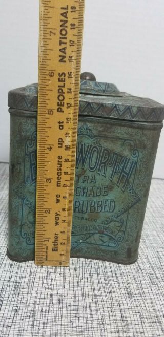 VINTAGE BLUE EDGEWORTH EXTRA READY RUBBED TOBACCO TIN HINGED LID 2