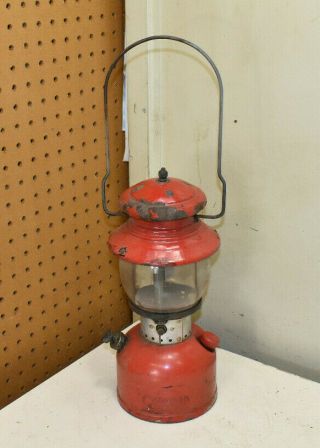 L239 - Vintage 1958 Coleman Model 200a Red Lantern For Restore Or Parts