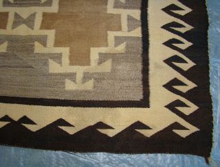 Antique Navajo Rug Large Native American All Natural Weaving 89X48 2