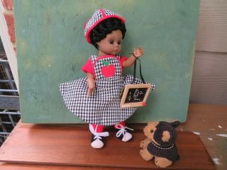 Madame Alexander Doll African American - Ginny Dress Home Schooling 8 Ooak - Helps