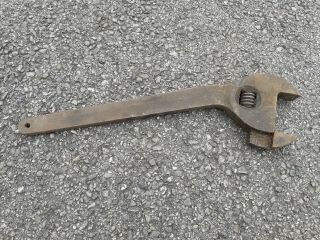 Heavy Duty Large VINTAGE ADJUSTABLE SPANNER / Wrench No 5 13.  5 