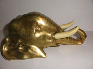 Rare Antique 19thc Hotel Desk Table Bell Brass Or Bronze Elephant Head