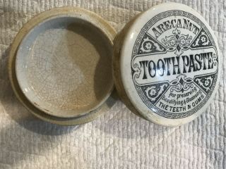 Areca Nut Vintage Ceramic Toothpaste Container