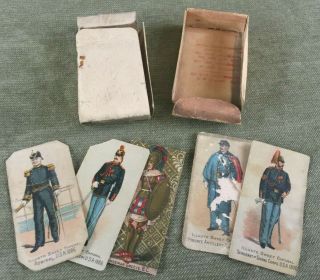 Antique Dukes Cameo 1886 Cigarettes Pack; Kinney N224 Military Cards & Pack Tray