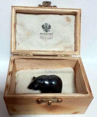 Faberge Antique Imperial Russian Onyx Bear Figure.