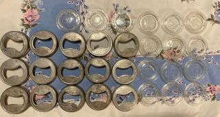 15 Vintage Clear Glass Canning Lids/seals - - Presto,  Atlas,  Ball 15 Rings