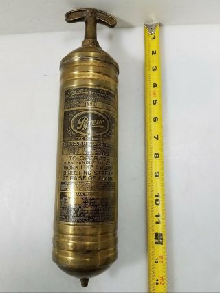Vintage Pyrene Mfg.  Co.  Brass Fire Extinguisher