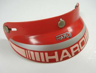 Vintage Bmx Bob Haro Designs Red Bubble Visor Model Bv200 Helmet Usa