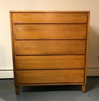 Russel Wright By Conant Ball Chest/ Maple/ 5 Drawer/ Mid - Century Modern
