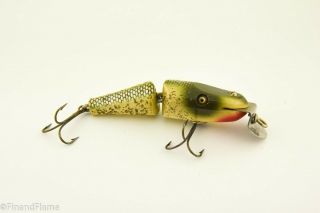 Vintage Creek Chub Jointed Baby Pikie Minnow Antique Lure Silver Flash Jj12