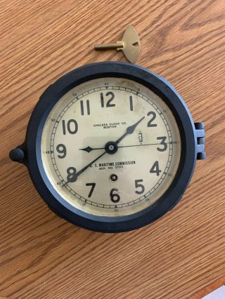 Antique Chelsea Ship Clock Co.  Maritime Nautical Chronometer Navy Bakelite Orign