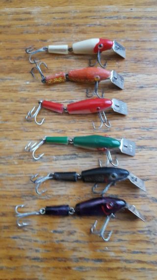 6 Vintage L&s Mirrolure Fishing Lures.  Panfish Masters.  4 With Boxes.