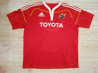 Vintage Adidas Munster Rugby Home Jersey Season 2009 - 11 Size Xxl Toyota