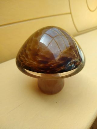 Vintage Wedgwood Glass Mushroom Paperweight Wedgwood England Art Glass