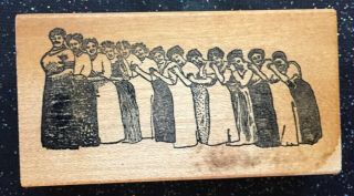 Vintage Rubber Stamp " Matriarchs Unite Or Bridemaid Parade? " By Ken Brown Stamps