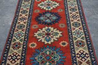 Y718 Handmade Afghan Caucasian Tribal Kazak Oriental Red Rug Runner 2 ' 10 x 9 ' 11 2