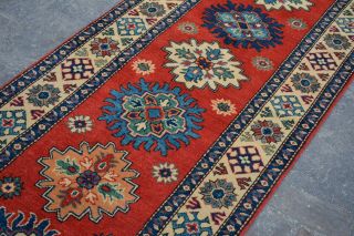 Y718 Handmade Afghan Caucasian Tribal Kazak Oriental Red Rug Runner 2 ' 10 x 9 ' 11 3