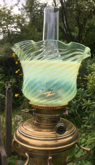 Stunning Hinks Art Nouveau Oil Lamp In The Style Of W.  A.  S Benson.