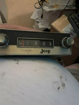 Vintage Solid State Jeep Am Radio With Built In Speaker
