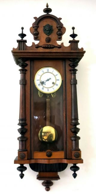 Antique Junghans Large German Wall Clock Vienna Regulator 1890
