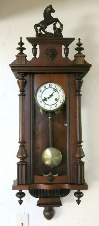 Antique Junghans Large German Wall Clock Vienna Regulator 1913