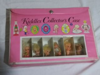 Vintage Liddle Kiddles Collector Case W/ 9 Dolls Mattel