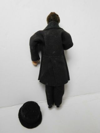 Vintage Miniature Dollhouse Hard Plastic Gentleman Man in Suit Character Doll 3