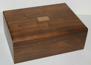 Vintage Walnut Humidor By Decatur Industries Incorporated 11 " X8 " X4 " Cigar Box