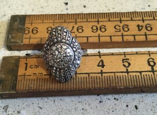 A Vintage Silver And Marcasite Ring,  Couple Of Missing Stones