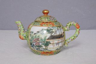 Chinese Famille Rose Porcelain Teapot With Mark M1459