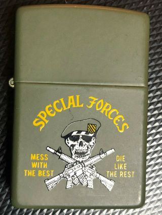 Zippo I - 04 2004 Us Army Special Forces (skull And Guns)