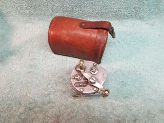 Vintage Pflueger " Supreme " Bait Casting Reel With Leather Case.