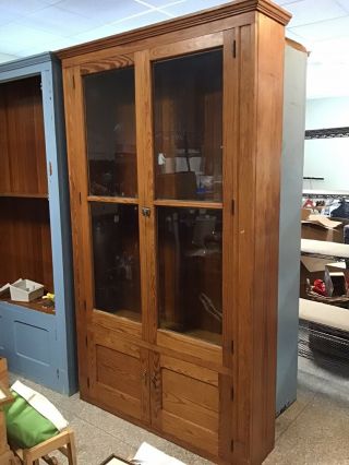 1 Of 5 Set Antique Heart Pine Cabinet Cupboard Old General Store Library 8’