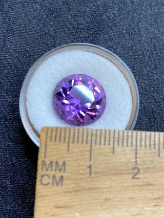 Faceted Unknown Purple Gemstone In Gem Jar - Scuffed - 8.  40ct - Vintage Estate Find