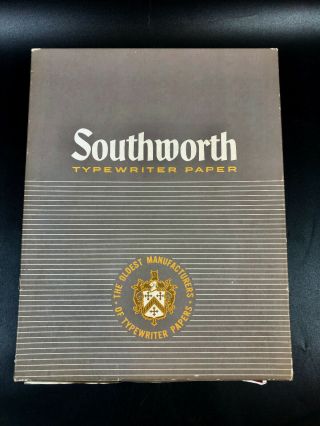Vintage Box of Southworth Paper Parchment Deed Onionskin 100 Cotton Fiber 9SC 2