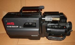 Vintage Panasonic M5 Vhs Camcorder With Case And Accessories