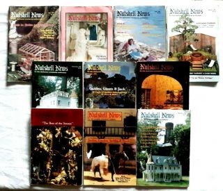 (10) Nutshell News Magazines - For The Dedicated Miniatures Enthusiast - 1981 - 82