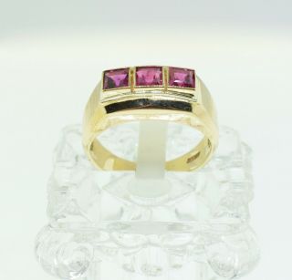 Vintage 14k Gold Ring With Rubys