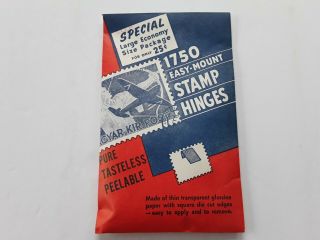 Vintage H.  E.  Harris & Co.  Stamp Hinges Special Large Economy Size Package 1750