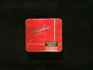 Vintage Arcadia Ready Rubbed Fine Cut Tobacco Tin By Carreras Melbourne