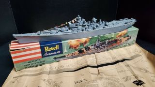 Vintage 1953 Revell Battleship Uss Missouri Model Built H301:198