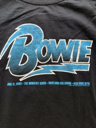 David Bowie - - Bowienet Show 2002 - - Vintage Concert T - Shirt - - Very Rare