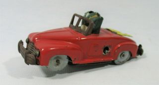 Tin Wind - Up Car With Driver,  Missing Head Made In Occupied Japan Vintage