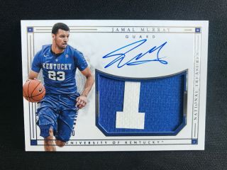2016 - 17 National Treasures Jamal Murray Rc Sp 6/10 On Card Auto 2 Color Patch