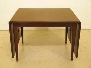 Lf45753ec: Vintage C.  1900 S Solid Mahogany Drop Leaf Dining Table