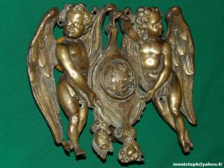 Magnificent big antique bronze billiard pocket - cherubs - Chereau 2