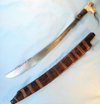 Old Antique Rare Dyak/dayak Sword " Linggai Tinggang " / Keris Dagger